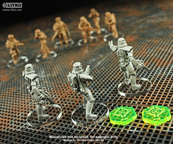 Aim Tokens,, SW: Legion, Fluorescent Green (10) - SPECIAL ORDER!