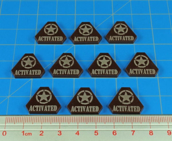 WWII American Activated Tokens, Brown (10)