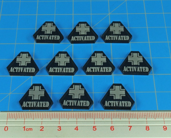 WWII German Activated Tokens, Translucent Grey (10)