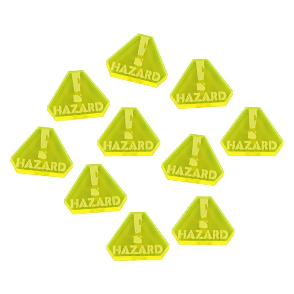 Gaslands Hazard Tokens, Fluorescent Yellow (10) - SPECIAL ORDER!