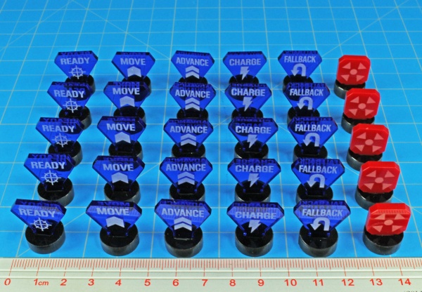 Combat Mega-Marker Set, WH:KT, Translucent Blue & Red (30) - SPECIAL ORDER!