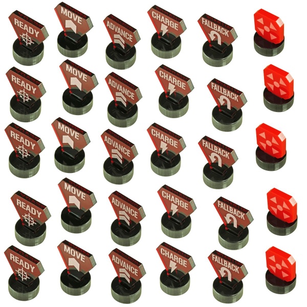 Combat Mega-Marker Set, WH:KT, Translucent Red & Red (30) - SPECIAL ORDER!