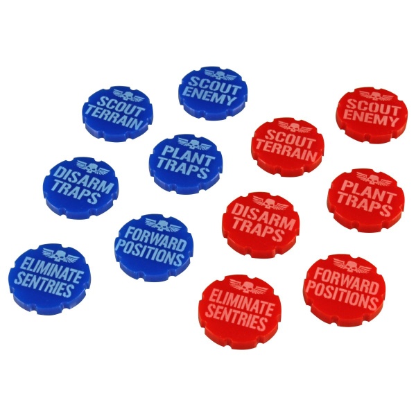 Scout Phase Token Set, WH:KT, Red & Blue (12) - SPECIAL ORDER!