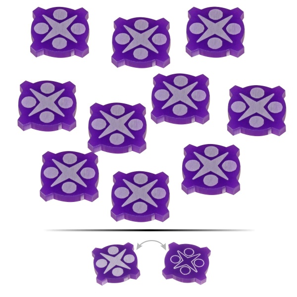 Space Fighter 2nd Ed Double-Sided Force Tokens, Purple (10) - SPECIAL ORDER!