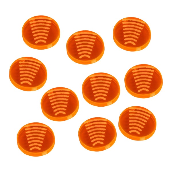 Space Fighter 2nd Ed Tractor Tokens, Fluorescent Orange (10) - SPECIAL ORDER!