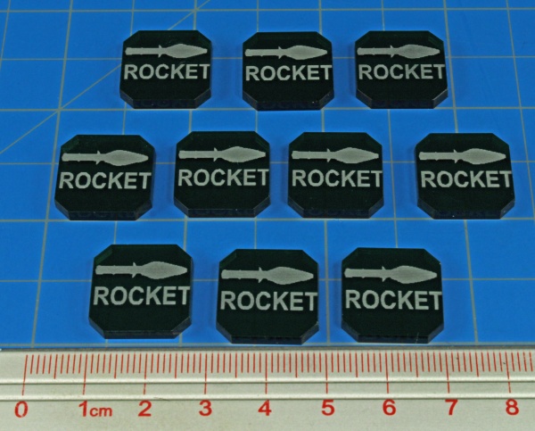 Gaslands Rocket Ammo Tokens, Translucent Green (10) - SPECIAL ORDER!