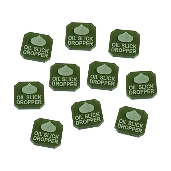 Gaslands Oil Slick Dropper Ammo Tokens, Translucent Grey (10) - SPECIAL ORDER!