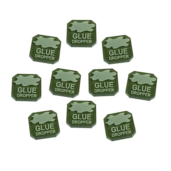 Gaslands Glue Dropper Ammo Tokens, Translucent Grey (10) - SPECIAL ORDER!