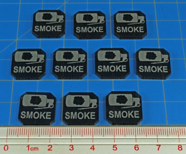 Gaslands Smoke Ammo Tokens, Translucent Grey (10) - SPECIAL ORDER!