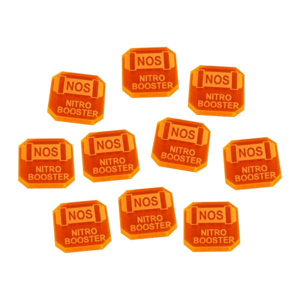 Gaslands Nitro Booster Ammo Tokens, Fluorescent Orange (10) - SPECIAL ORDER!