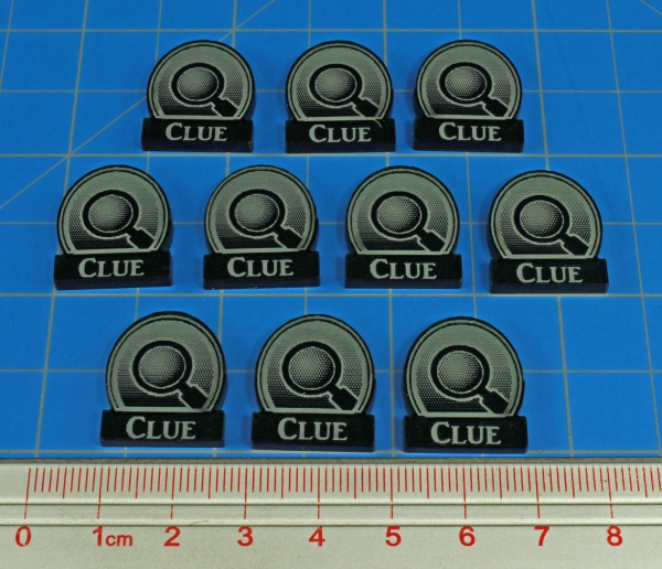 Clue Tokens, Arkham 3rd Ed, Translucent Green (10)