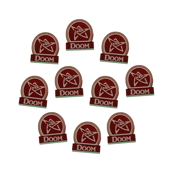 Doom Tokens, Arkham 3rd Ed, Translucent Red (10) - SPECIAL ORDER!