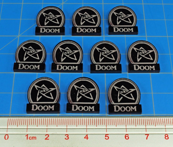 Doom Tokens, Arkham 3rd Ed, Translucent Red (10) - SPECIAL ORDER!