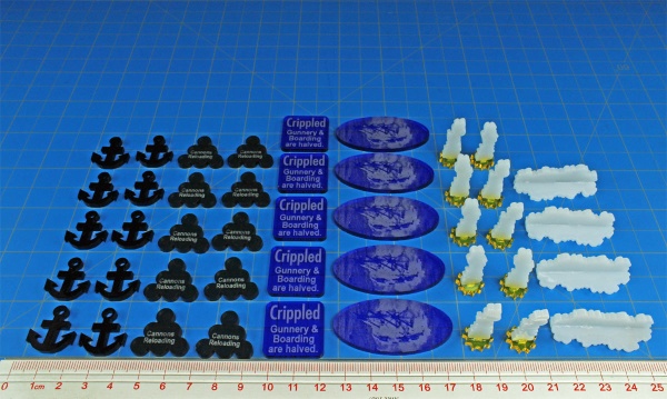 Upgrade Token Set, Fighting Sail, Multi-Color (44) - SPECIAL ORDER!