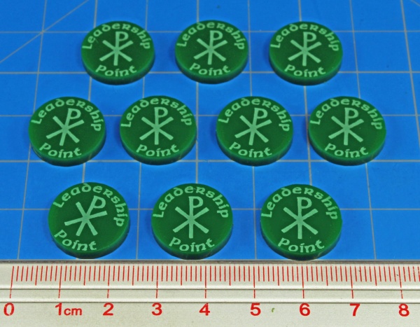 Leadership Point Tokens, Dux Bellorum, Green (10) - SPECIAL ORDER!