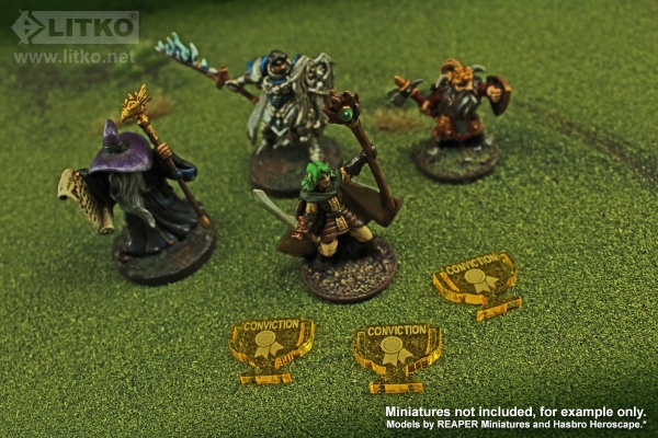 Conviction Tokens, Savage Worlds, Transparent Yellow (10) - SPECIAL ORDER!