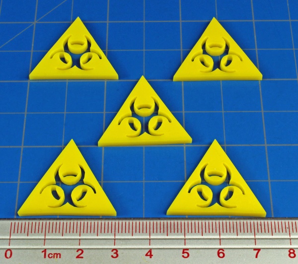 Large Biohazard Token Set, Yellow (5)