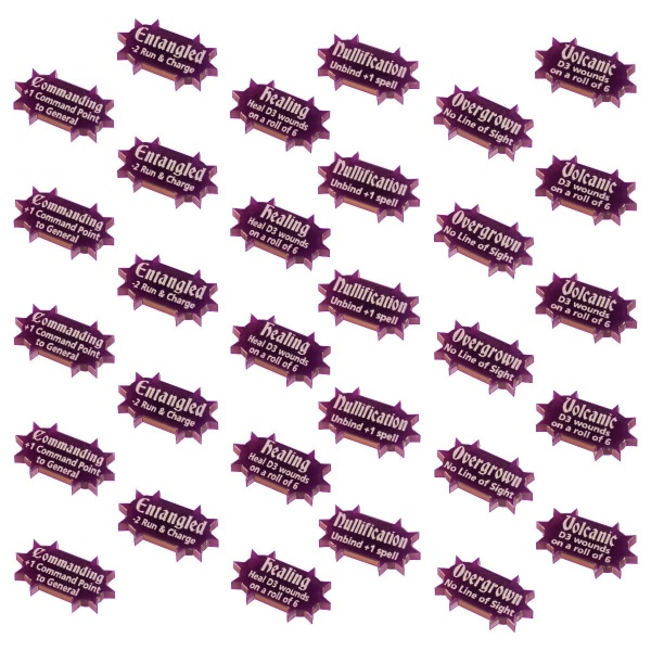 Scenery Effects Token Set, AoS: 2019 GH, Purple (30) - SPECIAL ORDER!