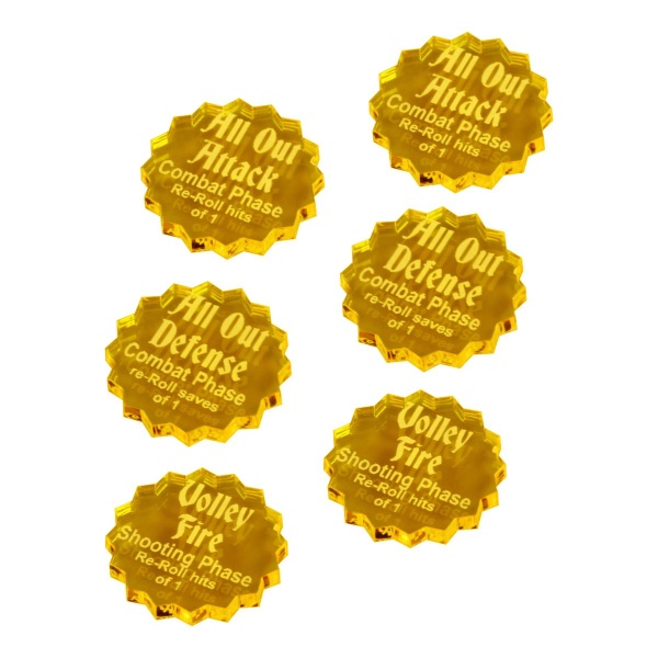 Command Ability Token Set, AoS: 2019 GH, Transparent Yellow (6) - SPECIAL ORDER!