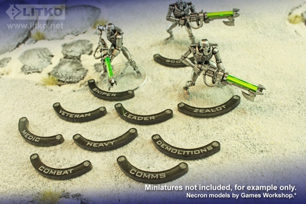 Base Hugger Token Set A, 32mm Bases, WH:KT, Translucent Grey (10) - SPECIAL ORDER!