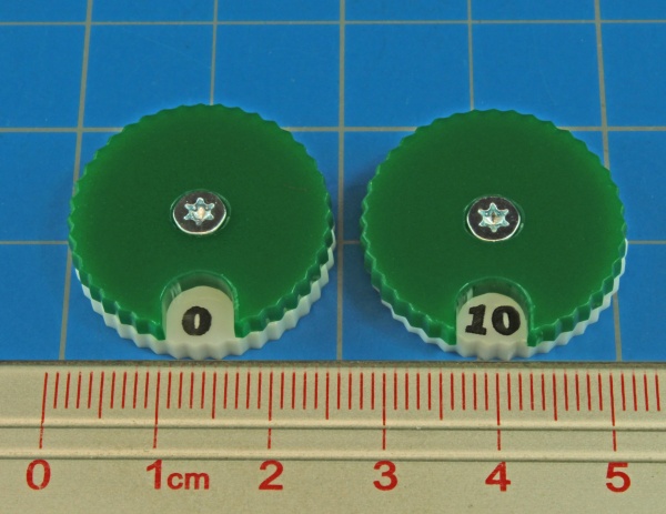 Circular Combat Dials, Numbered 0-10, Green (2) - SPECIAL ORDER!