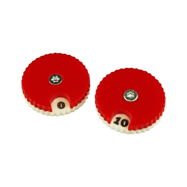 Circular Combat Dials, Numbered 0-10, Red (2) - SPECIAL ORDER!