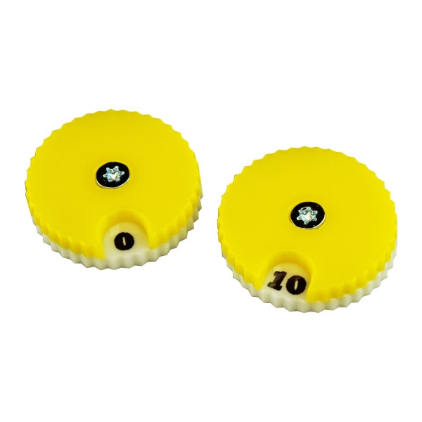 Circular Combat Dials, Numbered 0-10, Yellow (2) - SPECIAL ORDER!