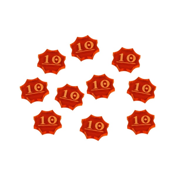 10-Spice Tokens, Dune Board Game, Fluorescent Amber (10) - SPECIAL ORDER!