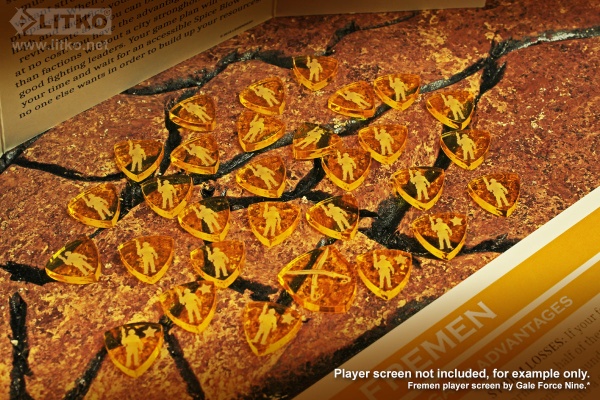 Yellow Player House & Force Tokens, Dune Board Game, Transparent Yellow (30) - SPECIAL ORDER!