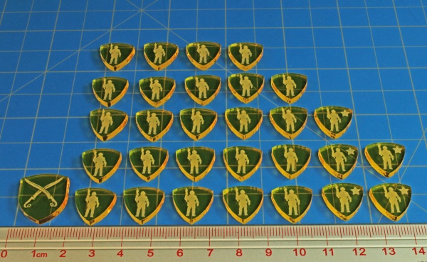 Yellow Player House & Force Tokens, Dune Board Game, Transparent Yellow (30) - SPECIAL ORDER!