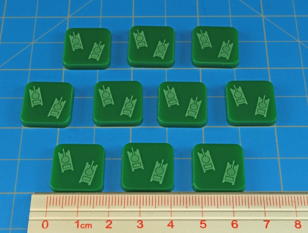 Allied Tank Ground Target Tokens Compatible with BRS, Green (10) - SPECIAL ORDER!