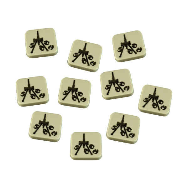 Axis Artillery Ground Target Tokens Compatible with BRS, Grey (10) - SPECIAL ORDER!