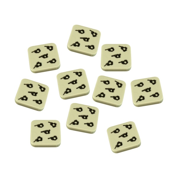 Axis Infantry Ground Target Tokens Compatible with BRS, Grey (10) - SPECIAL ORDER!