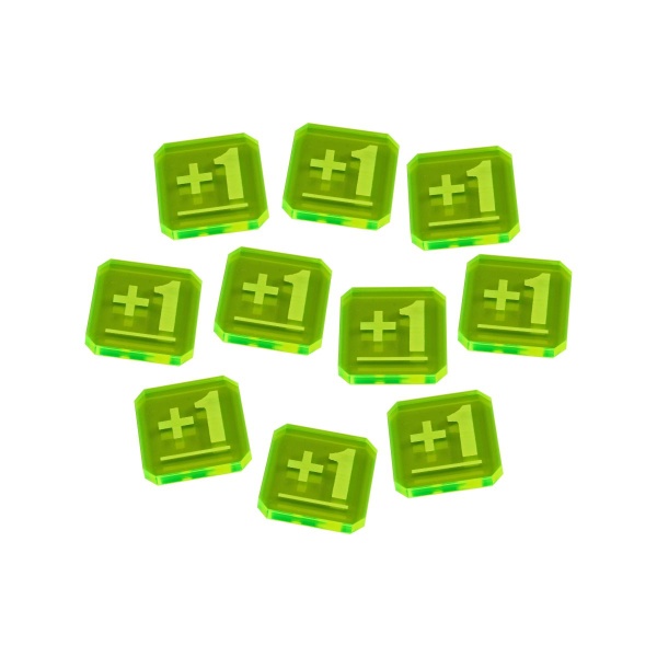 Plus One Tokens, WHv9, Fluorescent Green (10) - SPECIAL ORDER!