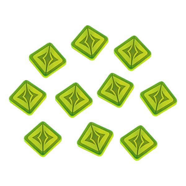 Surge Tokens Compatible with SW: Legion, Fluorescent Green (10) - SPECIAL ORDER!