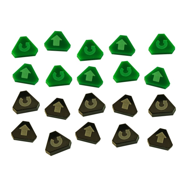 Order/Activated Token Set, WH: KT 2nd Ed, Black & Green (20) - SPECIAL ORDER!