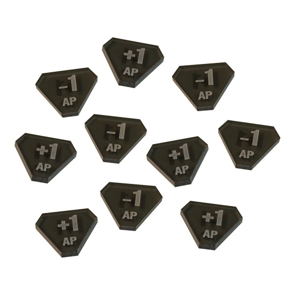 Action Point Modifier Tokens, WH: KT 2nd Ed, Translucent Grey (10) - SPECIAL ORDER!