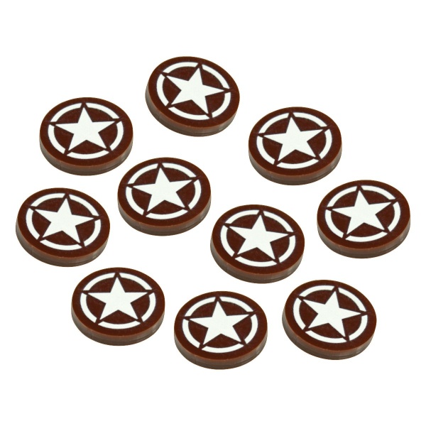 Premium Printed WWII Faction Tokens, United States Army (10) - SPECIAL ORDER!