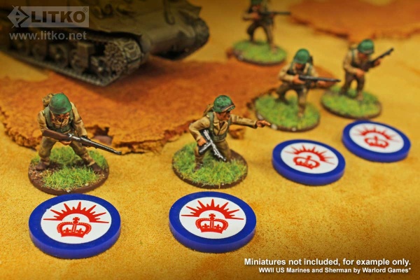 Premium Printed WWII Large Faction Tokens, Australian Anzac (10) - SPECIAL ORDER!