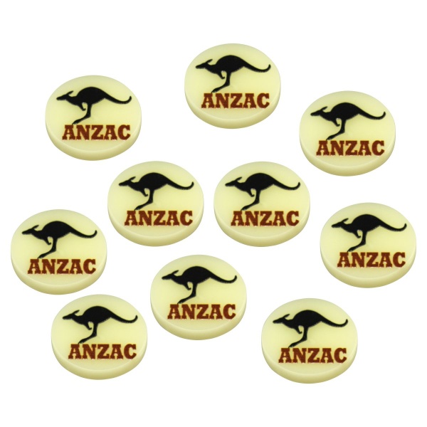 Premium Printed WWII N. Africa Tokens, Australian Anzac (10) - SPECIAL ORDER!