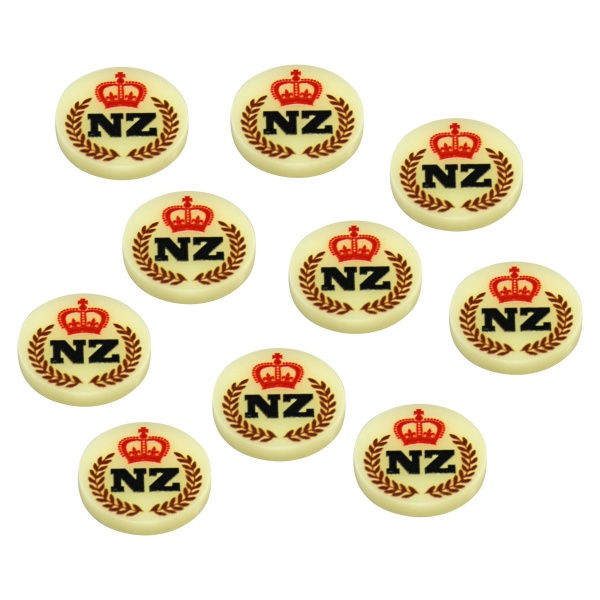 Premium Printed WWII N. Africa Tokens, New Zealand ExpEdary Force (10) - SPECIAL ORDER!