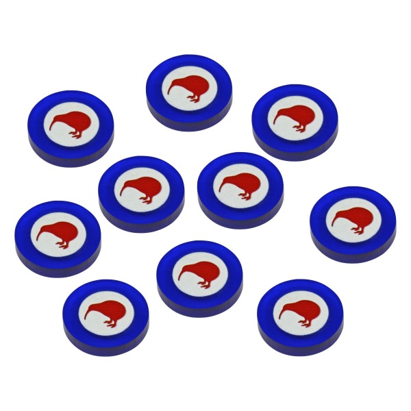 Premium Printed WWII Pacific Tokens, New Zealand Kiwi Roundel (10) - SPECIAL ORDER!