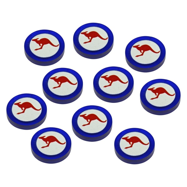 Premium Printed WWII Pacific Tokens, Australian Air Force Roundel (10) - SPECIAL ORDER!