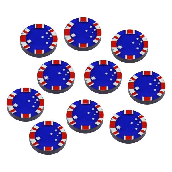 Premium Printed WWII Pacific Tokens, Australian Commonwealth (10) - SPECIAL ORDER!