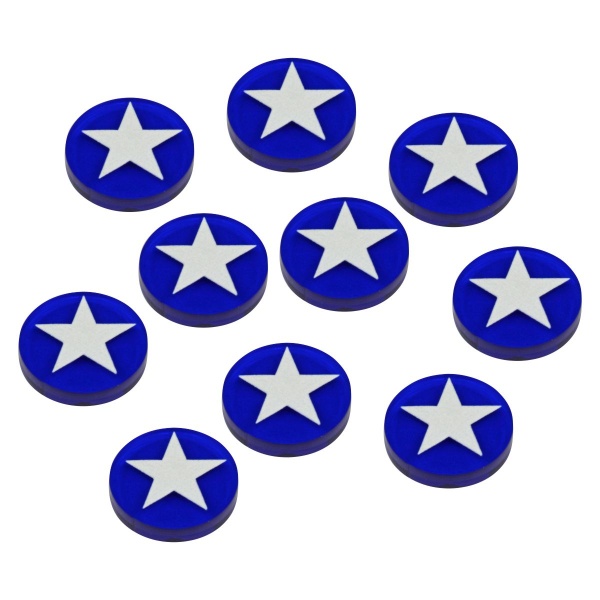 Premium Printed WWII Pacific Tokens, American Air Force Roundel (10) - SPECIAL ORDER!