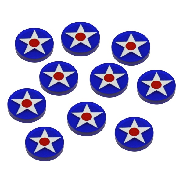 Premium Printed WWII Pacific Tokens, American Pre-War Roundel (10) - SPECIAL ORDER!