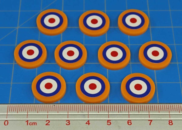 Premium Printed WWII Pacific Tokens, British Air Force Roundel (10) - SPECIAL ORDER!