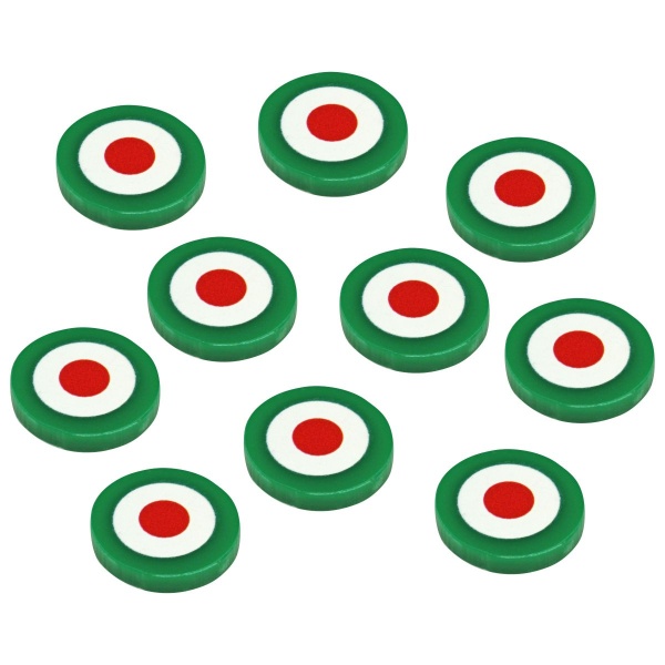 Premium Printed WWII Faction Tokens, Italian Air Force Roundel A (10) - SPECIAL ORDER!