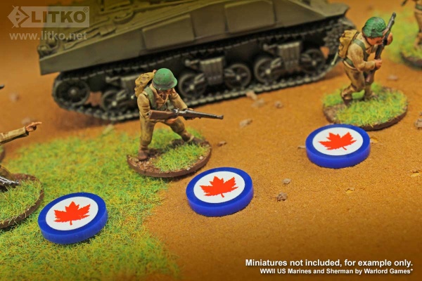 Premium Printed WWII Faction Tokens, Royal Canadian Air Force Roundel (10) - SPECIAL ORDER!