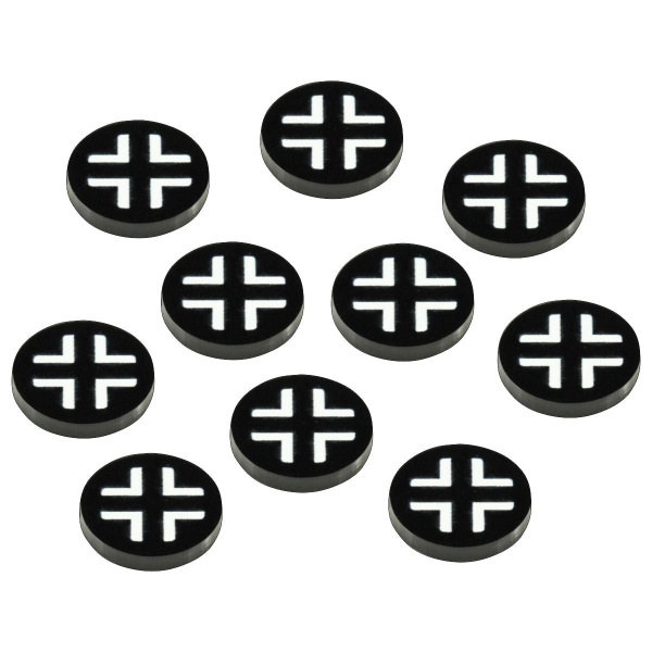 Premium Printed WWII Faction Tokens, German Elite Cross (10) - SPECIAL ORDER!